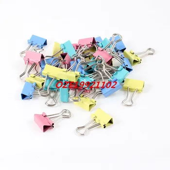 

Assorted Color Metal File Ticket 0.78" Width Binder Clips
