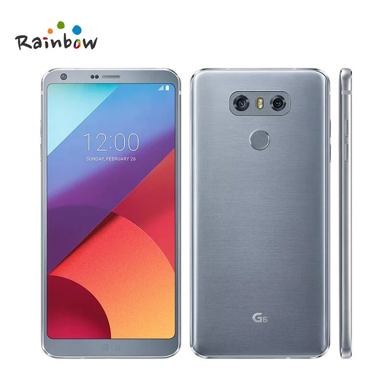 Оригинальный мобильный телефон LG G6 4 ГБ Оперативная память двойной камеры заднего Quad-core 5,7 "сенсорный экран 13MP Беспроводной зарядки 4 г LTE