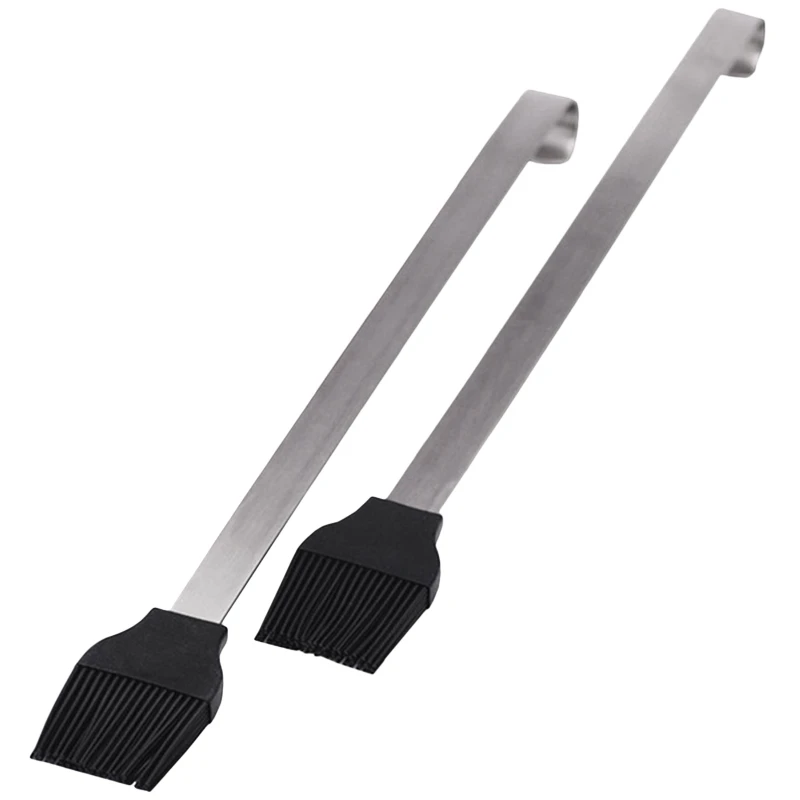 2Pcs Stainless Steel Handle Brebecue Brushes Silicone Pastry Brushes Bbq Cake Pastry Oil Cooking Basting Tools Kitchen Gadget 2Pcs Stainless Steel Handle Brebecue Brushes Silicone Pastry Brushes Bbq Cake Pastry Oil Cooking Basting Tools Kitchen Gadget