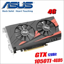 Б/у Видеокарта ASUS GTX 1050Ti 4 Гб 128 бит GDDR5 видеокарты для nVIDIA VGA карты Geforce GTX1050ti Hdmi Dvi игра 1050 750 ti