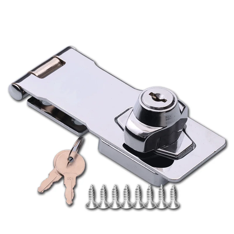 

1set Professional Door Lock Buckle With Keys Punch-free Simple Lock for Drawer Wardrobe Letter Mailbox Hardware Accessory