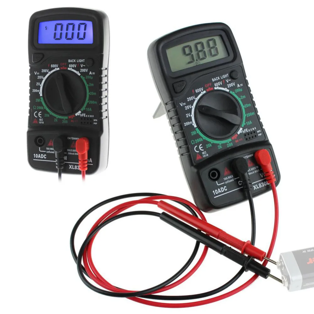 

OOTDTY Digital XL-830L LCD Multimeter Voltmeter Ammeter AC/DC/OHM Volt Current Tester