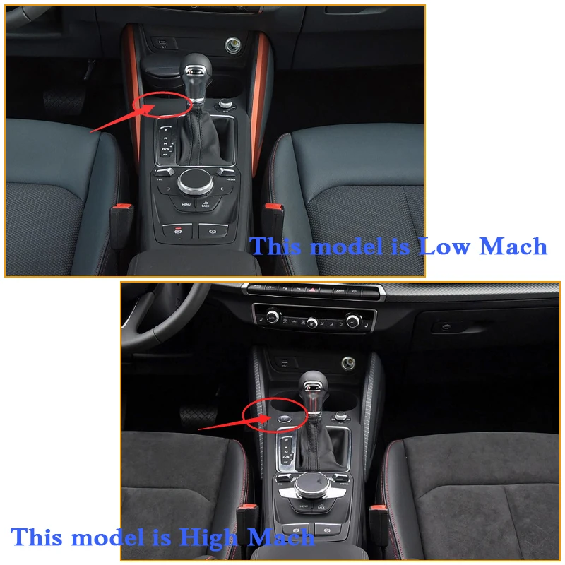 ABS Interior Mouldings For Audi Q2- Low Mach Car Gear Box Frame Sequins Internal Accessories Decoration Stickers