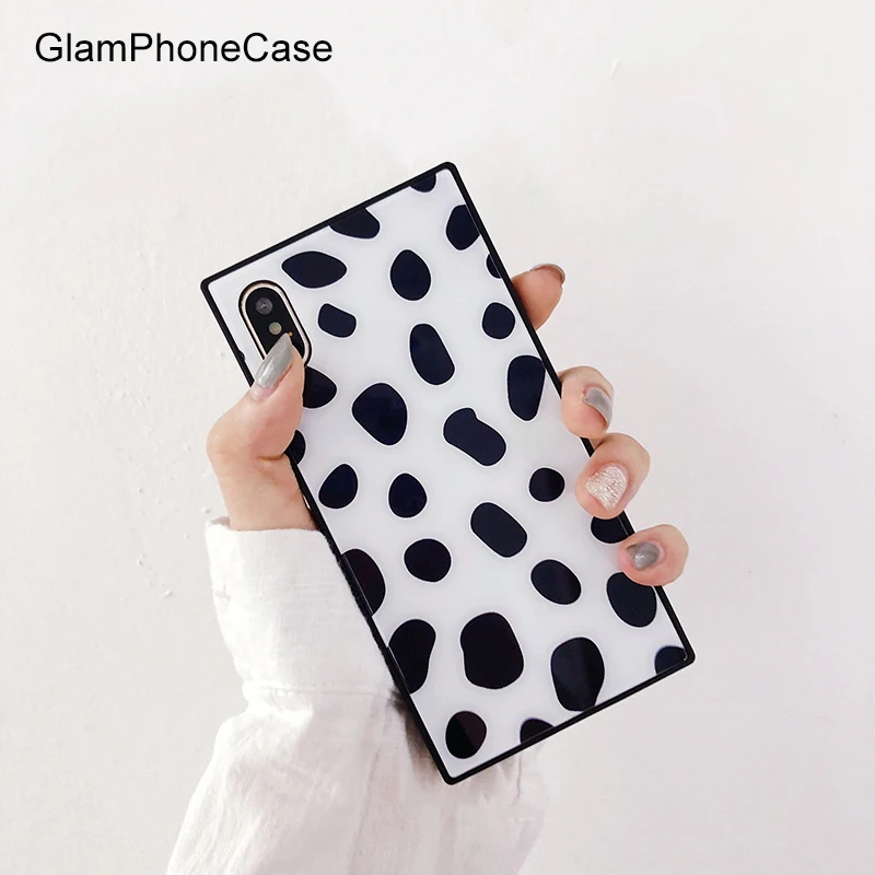 

GlamPhoneCase Black white Pattern Glass Phone Case for iphone X 8 8PLUS 7 7PLUS 6 6PLUS 6S 6S+ Hard Back Cover Case Capa