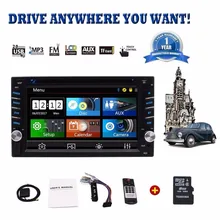 Wince 2 Din Car Radio Audio Head Unit DVD Player In Dash GPS Navigation AM/FM Touch Screen Bluetooth Subwoofer+ Free Map Card