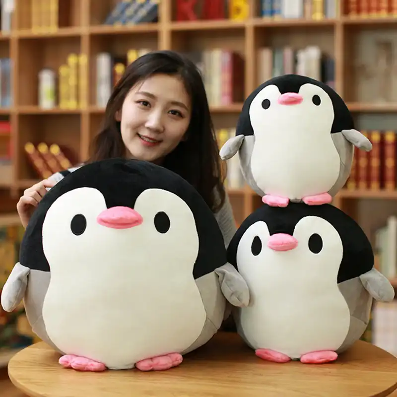 penguin plush pillow