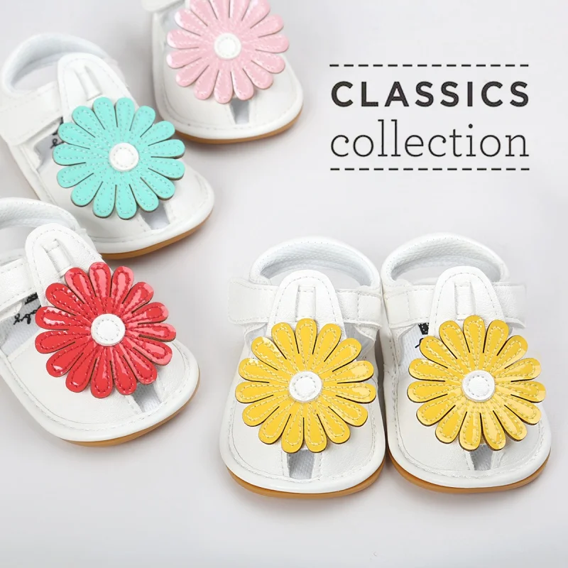 Милые летние детские сандалии для девочек; милые сетчатые дышащие Нескользящие туфли в стиле принцессы с цветочным принтом на мягкой нескользящей подошве
