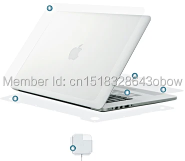 6 in 1 Full Body Invisible SHIELD Skin Sticker Cover protector For Macbook Air Pro Retina 11.6