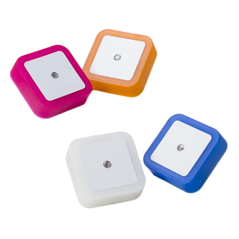 

New Arrival Creative Design Mini Portable Square night light intelligent Light sensor bathroom mini lamp Lighting Supply HR