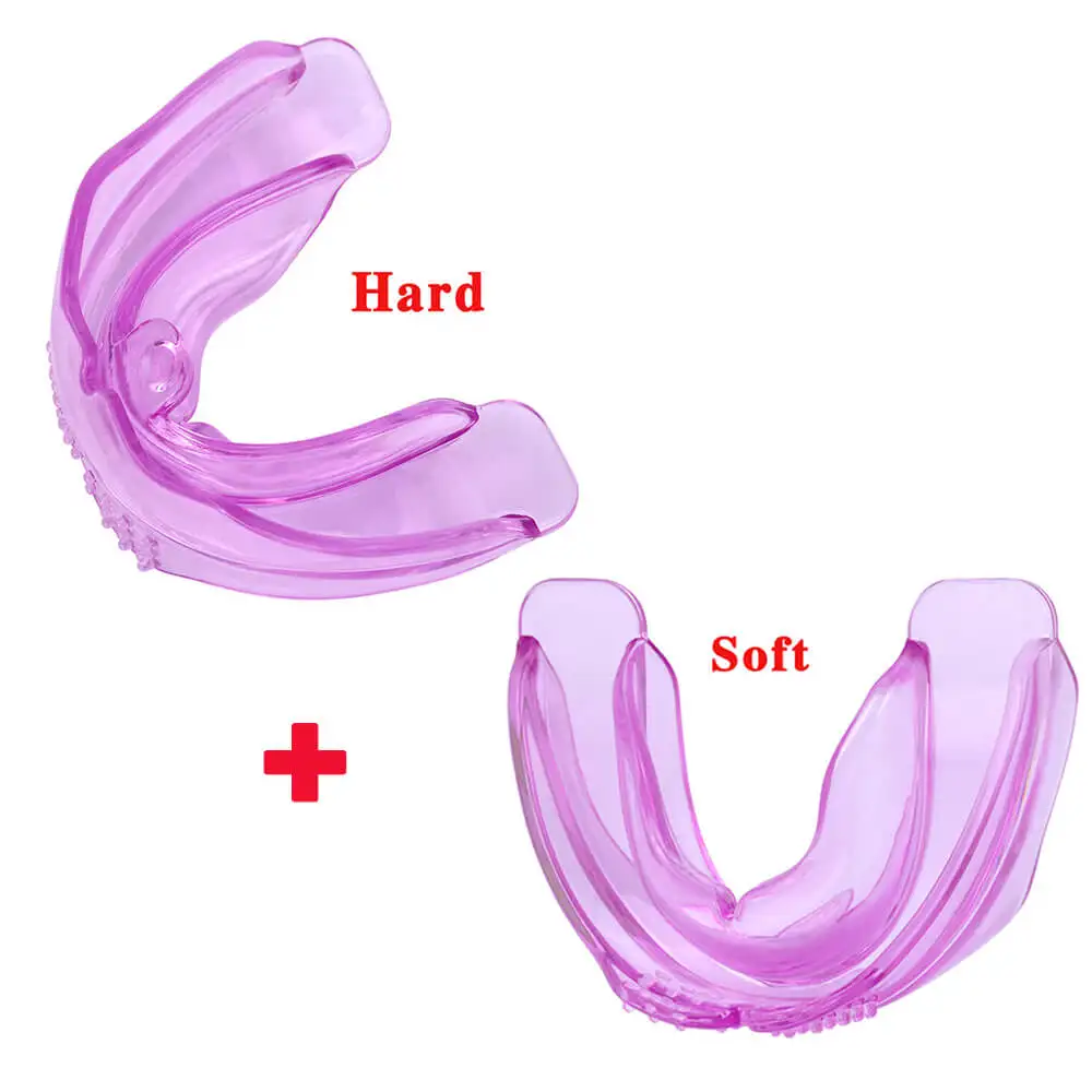 Тип зубная, Ортодонтическая зубная прибор для тренировок Pro выравнивающие скобы мундштук для зубов прямой/выравнивание уход за зубами - Цвет: Pink soft hard