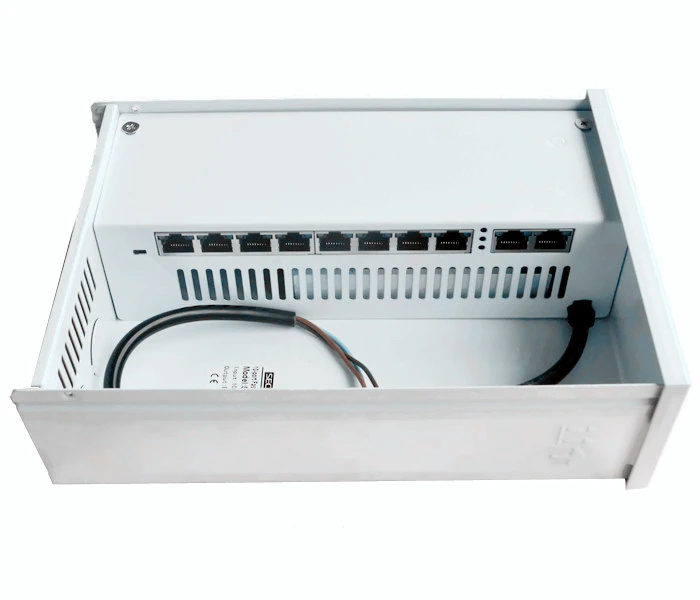 Сетевой коммутатор SECUPOE с защитой от дождя 8 портов 10/100 м 2 порта Uplink 802 3af/at