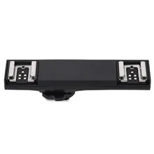 Двойной Горячий башмак вспышки Speedlite свет кронштейн Splitter для Canon 7dii 70d 5dr 5drs 5diii 6D DSLR Камера видеокамера