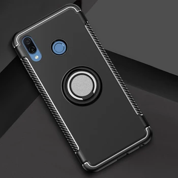 

500pcs Car Ring Holder Stand Shockproof Magnetic Case For Xiaomi Redmi Note 8 Pro 7 7A 6 6A 5 Plus K20 S2 Hybrid PC+TPU Cover