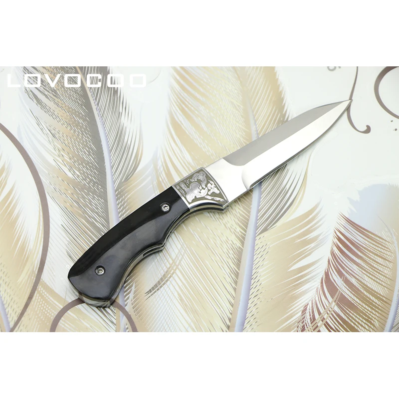 Складной нож LOVOCOO Bone Soul лезвие 440C ручка из стали и смолы карманный для кемпинга