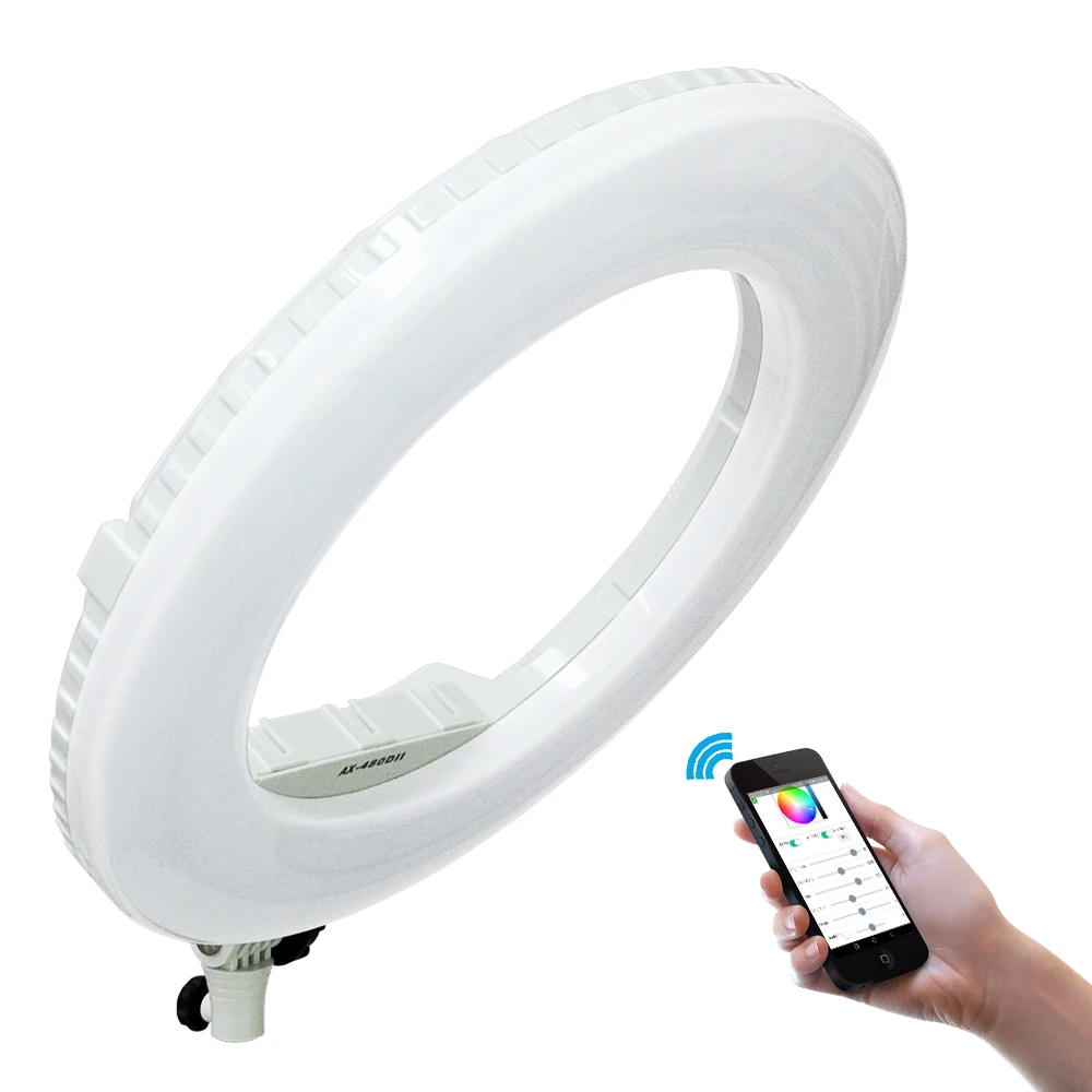 Yidoblo AX-480DII Bluetooth Регулировка био-цвета кольцевой Лампы 2800-9900 K вещания/видео/фотографии/макияж кольцо свет светодиодный комплект лампы