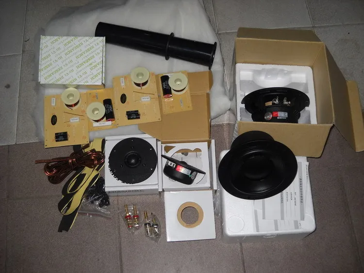 HiVI 6'' DIY Bookshelf Speaker Kit=2pcs(D6.8B Midwoofer+Q1R Dome