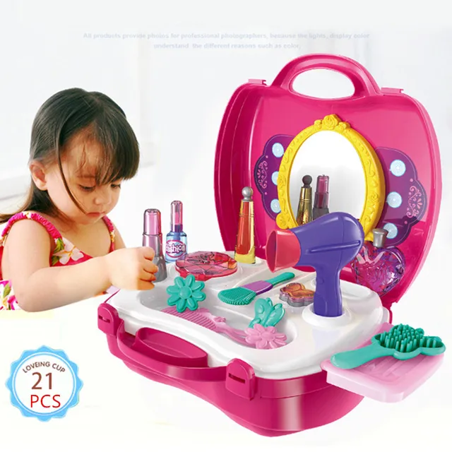 Dzieci Kosmetyki Dla Dziewczyny Dzieci Makijaż Playset Zestaw Udawaj