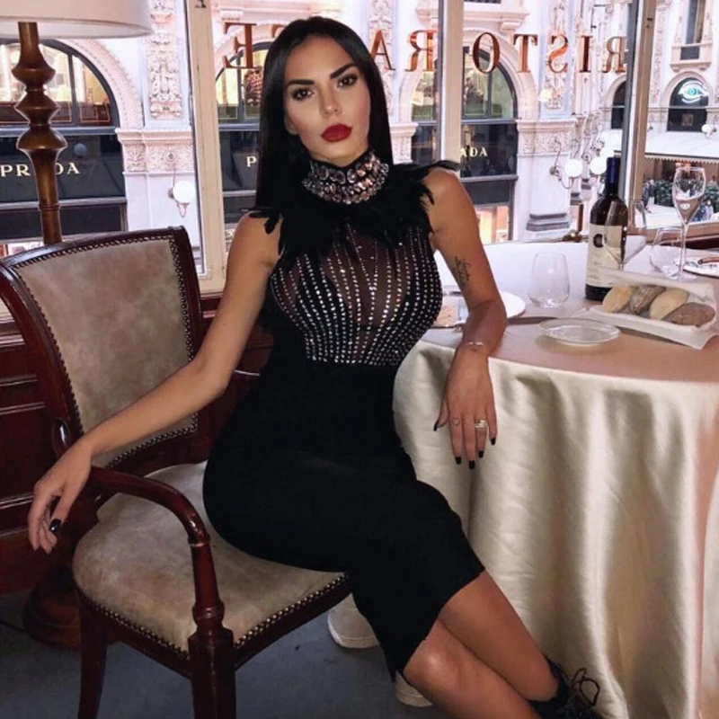 

Best Luxury Glitter Sparkly Women Dress Fashion Brand Rhinestone Festival Female Bodycon Dress Elegant Temperament Bandage Dress