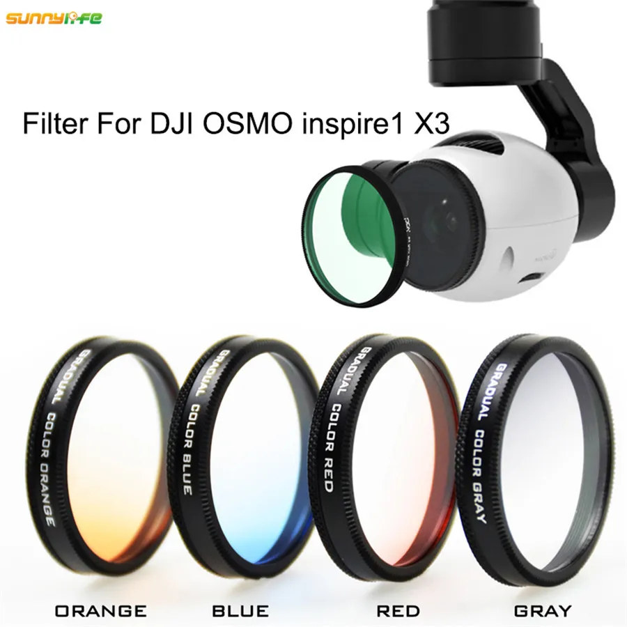 Sunnylife DJI OSMO Inspire1 X3 4K карданный фильтр для объектива камеры цветные Градуированные