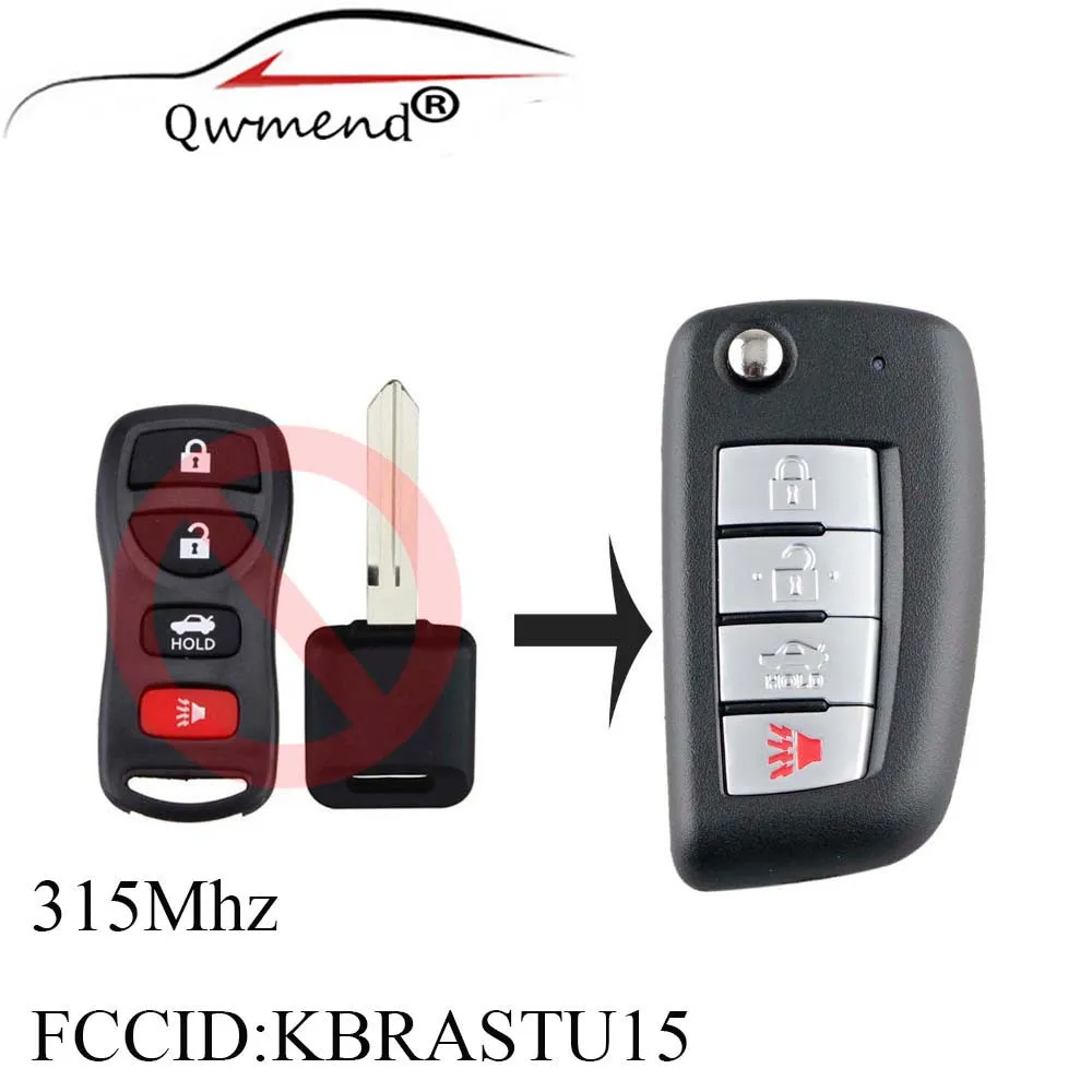 Улучшенный дистанционный брелок QWMEND 315 МГц ID46 для Nissan Armada Frontier & Infiniti FX35 FX45 2003 2008