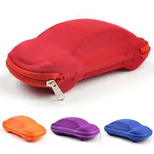 Модные Портативные солнцезащитные очки в форме машины для детей ясельного возраста, сумка для переноски очков, жесткая коробка на молнии, сумка-чехол для путешествий