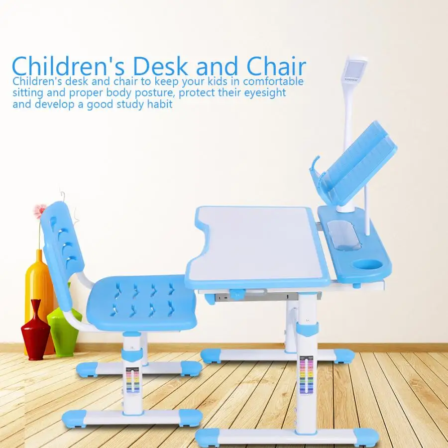 Учебный стол для детей Защита зрения регулируемая высота детский стол и удобный набор стульев с лампой детская мебель
