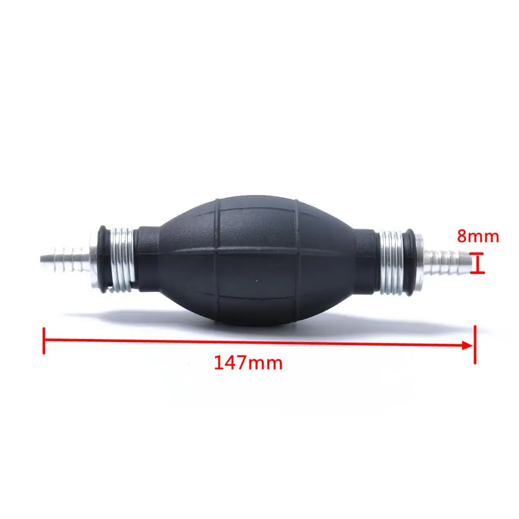 8mm 5/16inch Rubber Aluminum Marine Boat Motor Bulb Hand Pump Diesel Oil Gasoline Petrol Fuel Transfer Primer Pump Bulb Black