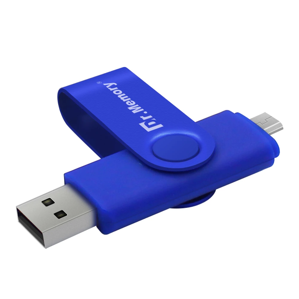 OTG USB флеш-накопители 64 ГБ для планшетов на Android, цветной металлический OTG флеш-накопитель для мобильного телефона, 32 ГБ, 4 ГБ, 8 ГБ, 16 ГБ, флеш-накопитель, карта памяти - Цвет: blue