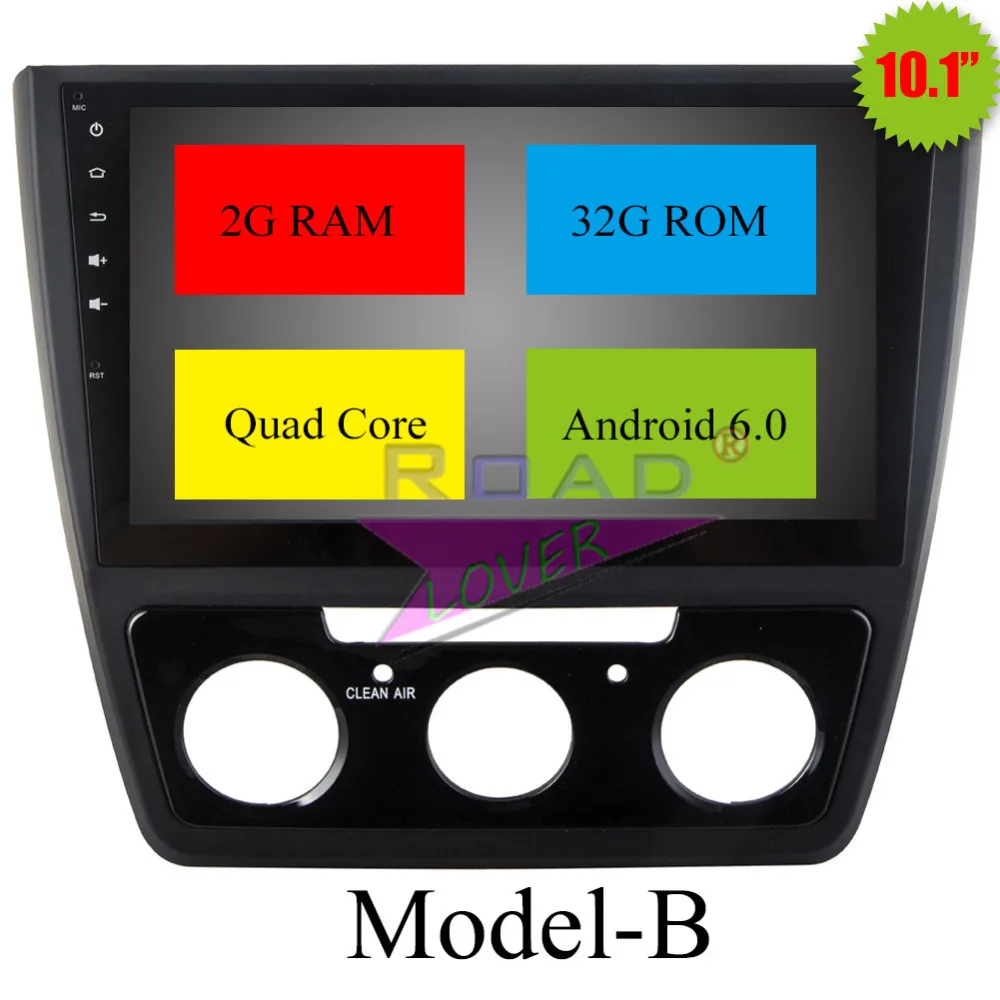 Top TOPNAVI Android 6.0 2G+32GB 10.1Inch Quad Core Car Media Center Player For Skoda Yeti 2016 Stereo GPS Navigation NO DVD MP4 2Din 8