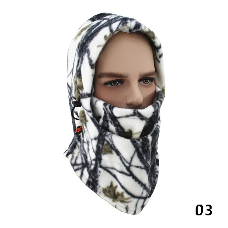 A-03 Зимняя шапка для лица и шеи, флисовая камуфляжная шапка, Балаклава для походов и верховой езды, лыжная и охотничья теплая шапка, Ветрозащитная маска - Цвет: A-03