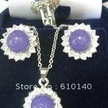3 шт. фиолетовый e кулон Цепочки и ожерелья серьги ring8 rrww6