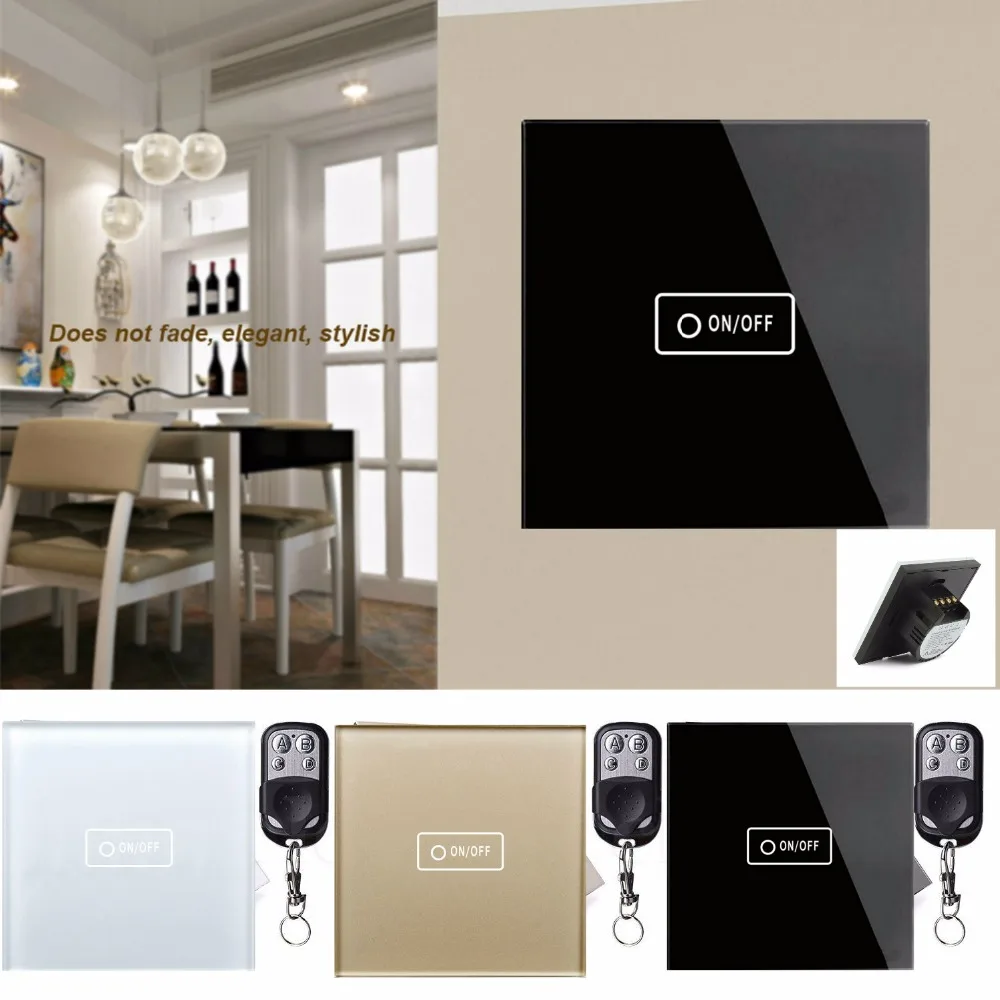 

TLINK Touch Switch 1 Gang 1 Way Wireless Remote Control Light Switch LED Indicator For Smart Home Touch Switch Mini Remote