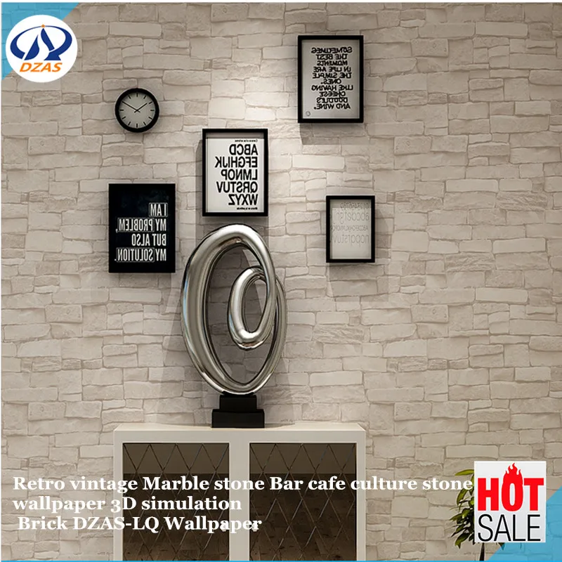 

Retro vintage Marble stone Bar cafe culture stone wallpaper 3D simulation Brick DZAS-LQ Wallpaper