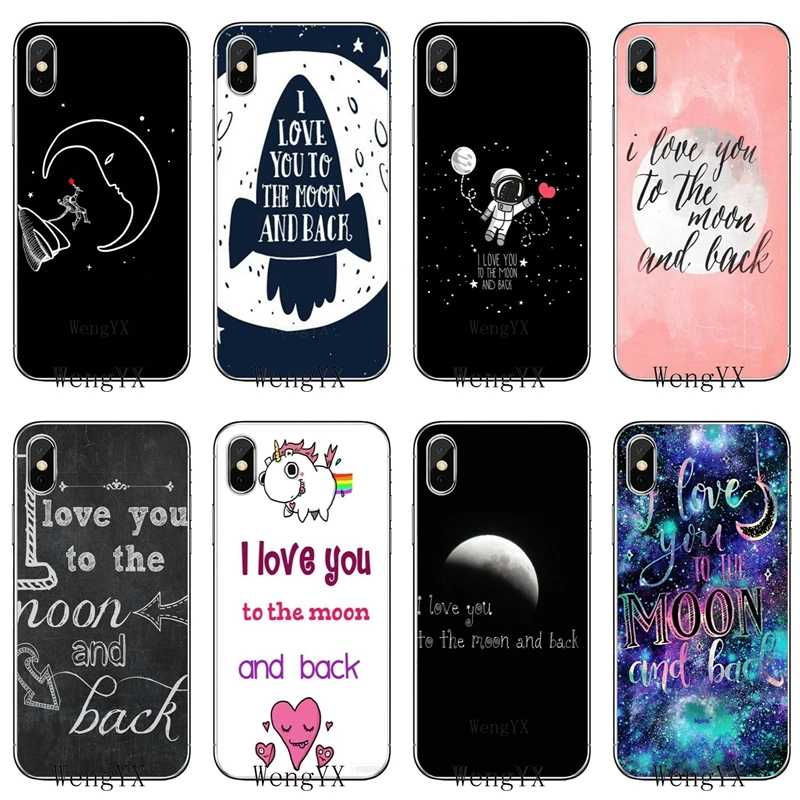 

I Love You To The Moon And Back silicone TPU Soft phone cover case For Apple iPhone 4 4s 5 5s 5c SE 6 6s 7 8 plus X XR XS Max