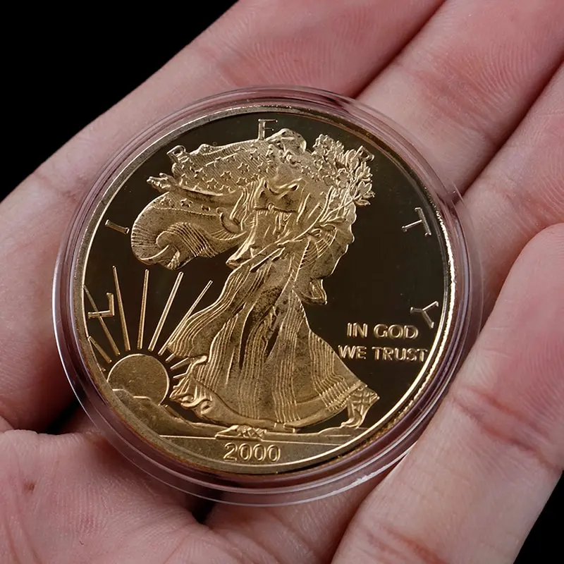 

1PC Mayan Calendar Cool Looking Souvenir Coins Statue of Liberty Goddess Commemorative Coin Collection Gift