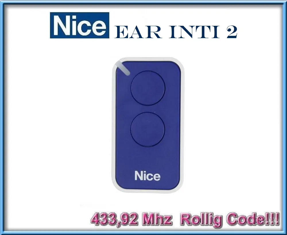

For NICE ERA INTI2 NICE INTI 2-channel Garage Remote Control Bule Color