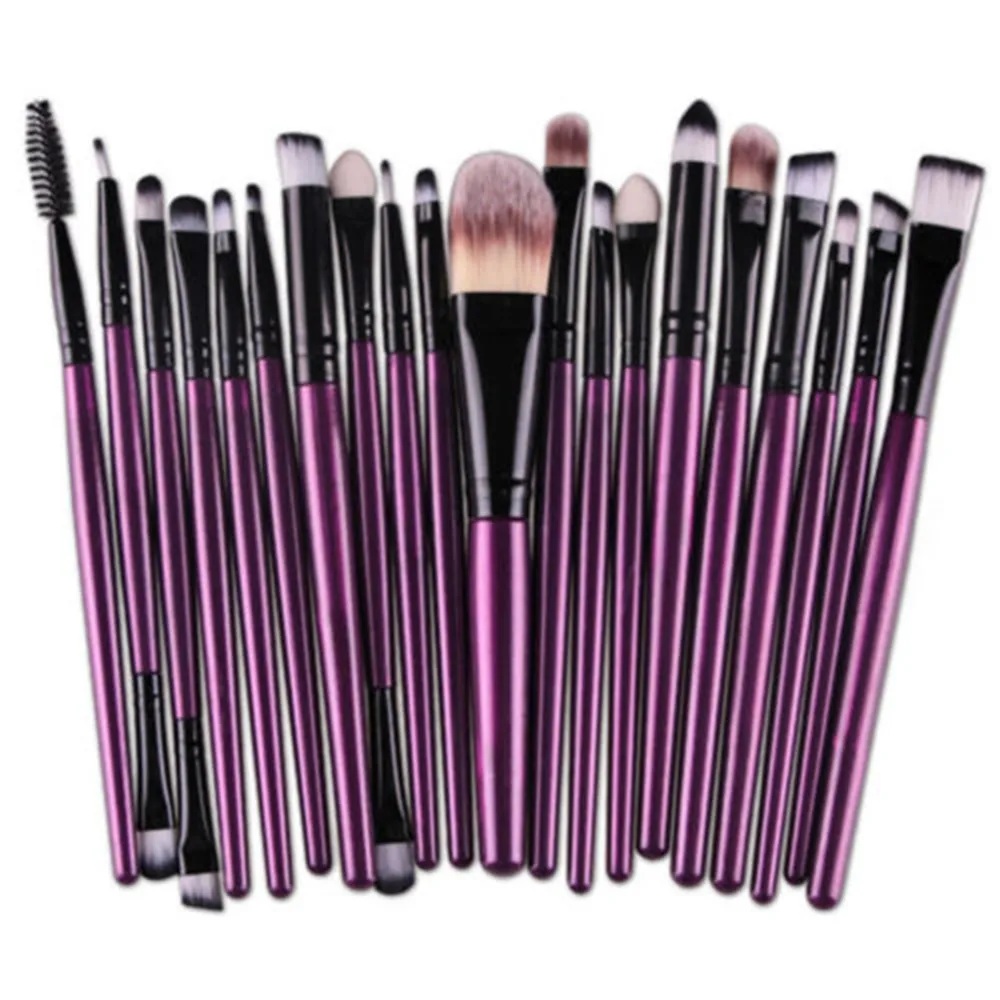 

20 pcs Makeup Brush Set fond de teint Eyebrow Foundation Powder Concealer Blusher Makeup Brushes set Professional Tools 2019
