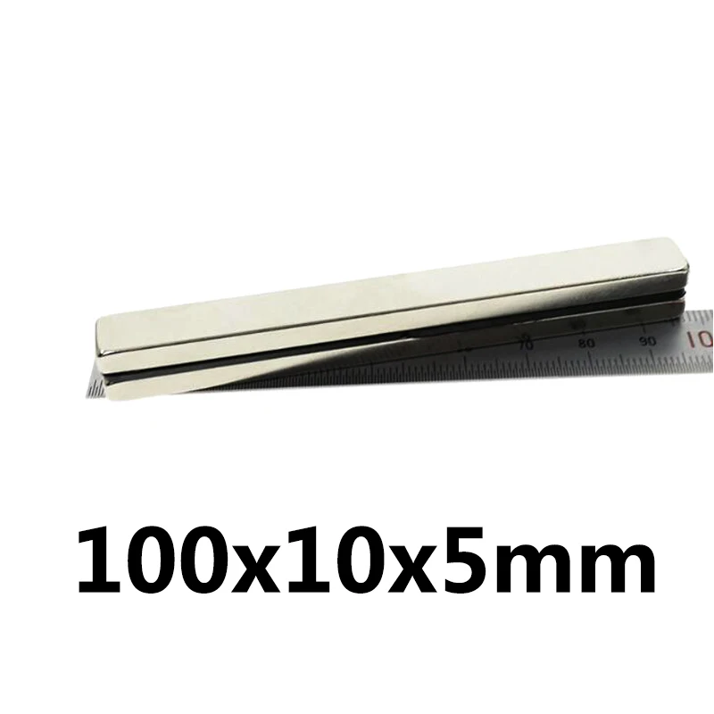 

1pcs Neodymium-magnet 100x10x5 Strong Rare Earth Block square Neodymium Magnets 100x10x5mm Permanete 100*10*5