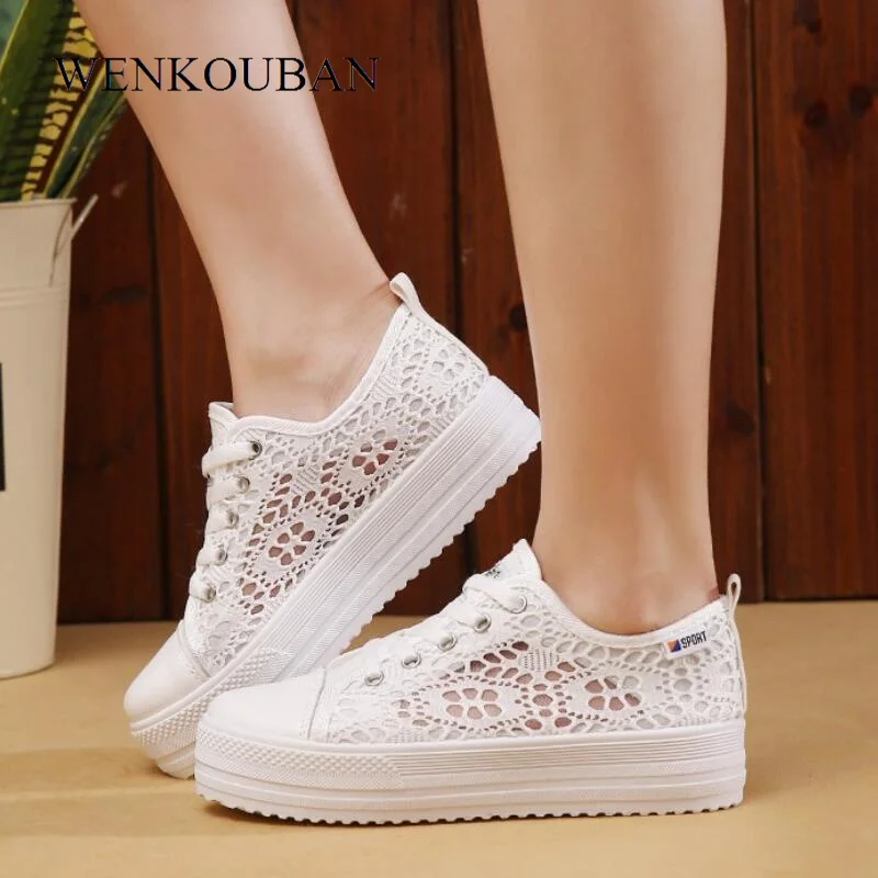 أزياء أحذية منصة النساء إسفين أحذية رياضية الإناث الأبيض سلة فام عارضة Zapatillas موهير الجوف أحذية بها دانتيل الصيف زائد حجم أزياء أحذية منصة النساء إسفين أحذية رياضية الإناث الأبيض سلة فام عارضة Zapatillas موهير الجوف أحذية بها دانتيل الصيف زائد حجم