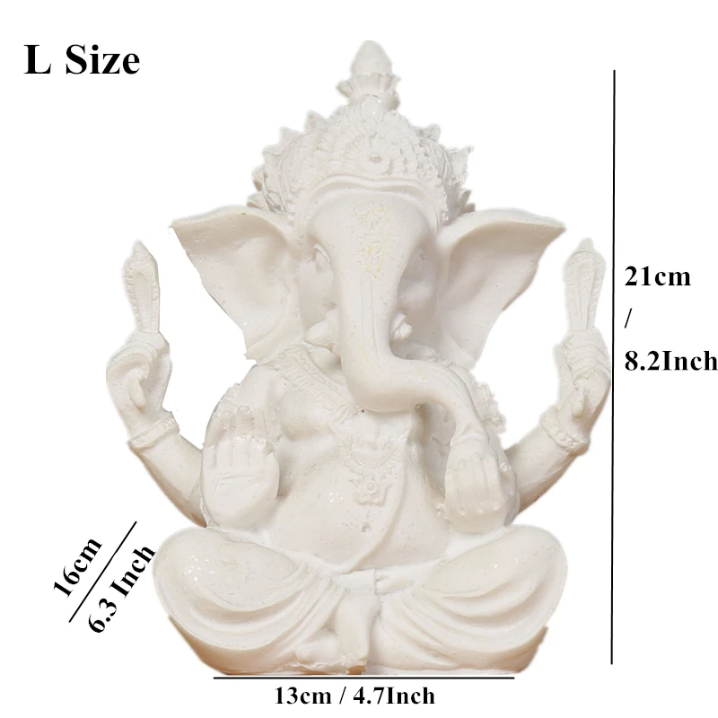 VILEAD песчаник Индийский Слон Ганеш Бог Статуя религиозный индуистский Слон-голова фэншуй Будда скульптура домашний Декор ремесла