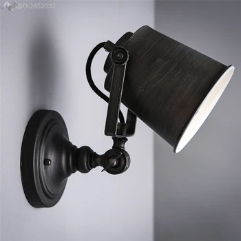 

Nordic Vintage Creative Adjustable Wall Lamps Retro Industrial Iron Lighting Fixture for Restaurant Bar Cafe Bedroom Decoration