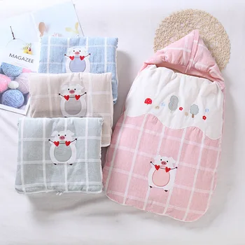 0-12 months Baby Sleeping Bag Autumn Winter Sleep Sack Pure Cotton Thin Anti-kick Sleeping Bag Baby For Stroller footmuff dile baby sleeping bag soft cotton autumn child sleep suit soft baby sleepsacks dogs clothes autumn winter