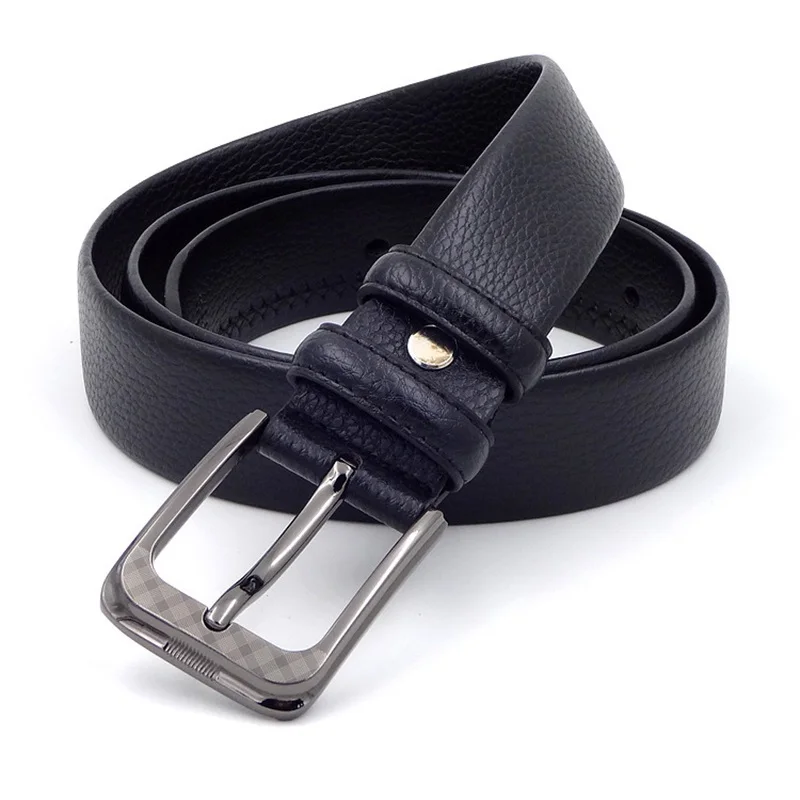 Mantieqingway Formal Business Mens Cowskin Belt Leather Waist Belt for ...