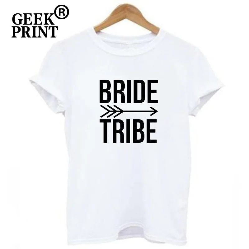 Повторяющаяся надпись Bride Tribe футболки с принтом женские HEN DO NIGHT футболка для