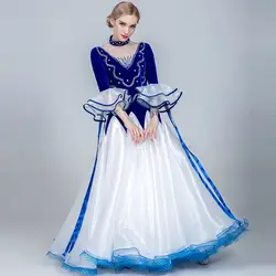 Бархатное бальное танцевальное платье для женщин стандартный бальный зал платье для девочек бальное платье, для вальса платье социальные