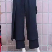 27-44! Мужская одежда свободные хлопковые льняные повседневные брюки длиной до щиколотки индивидуальность из искусственного двух частей шаровары летние тонкие