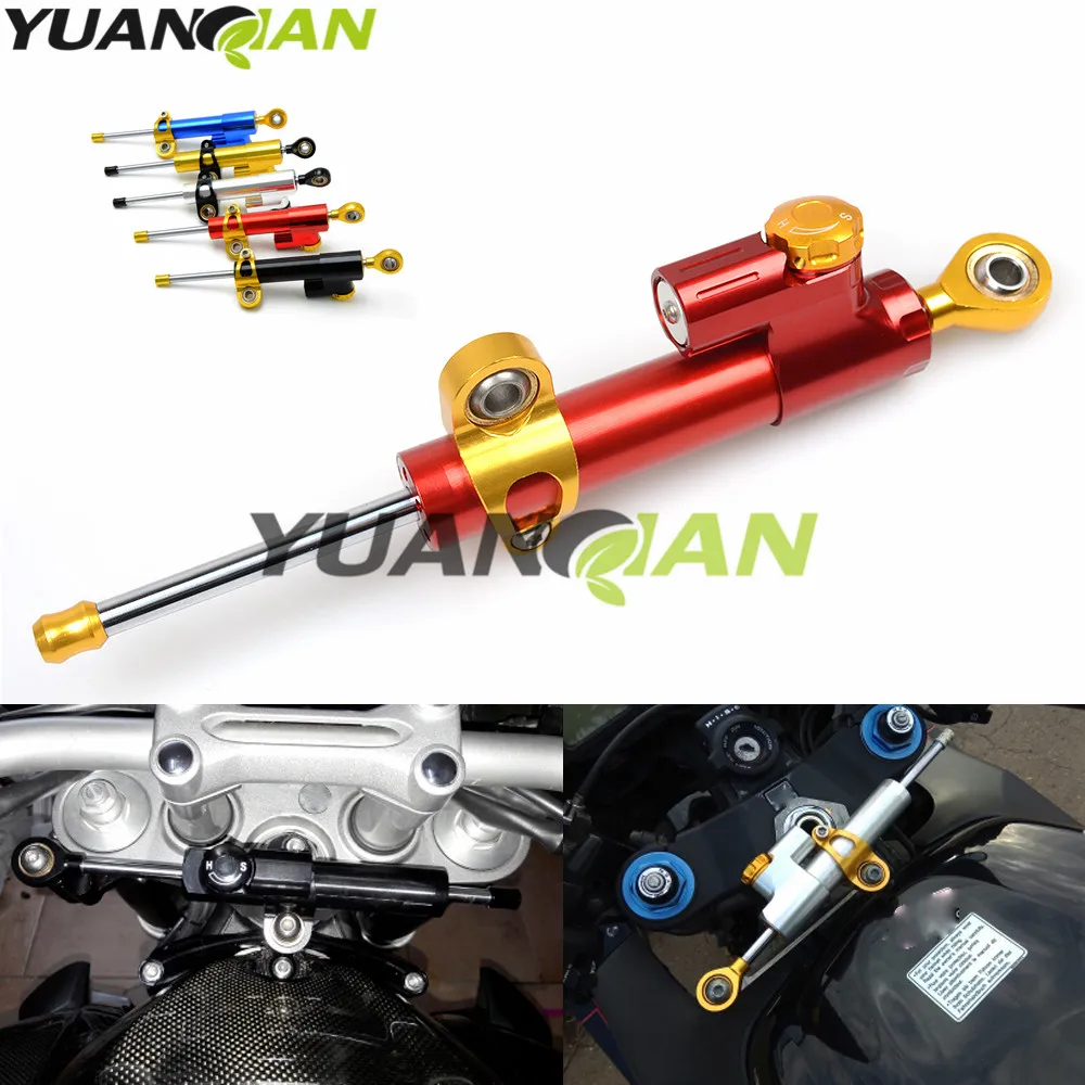 

Motorcycle moto CNC Damper Steering StabilizerLinear Reversed Safety Control for MT-07 MT-09 YZF R1 R6 Z800 Z750 Z1000 ER6N New