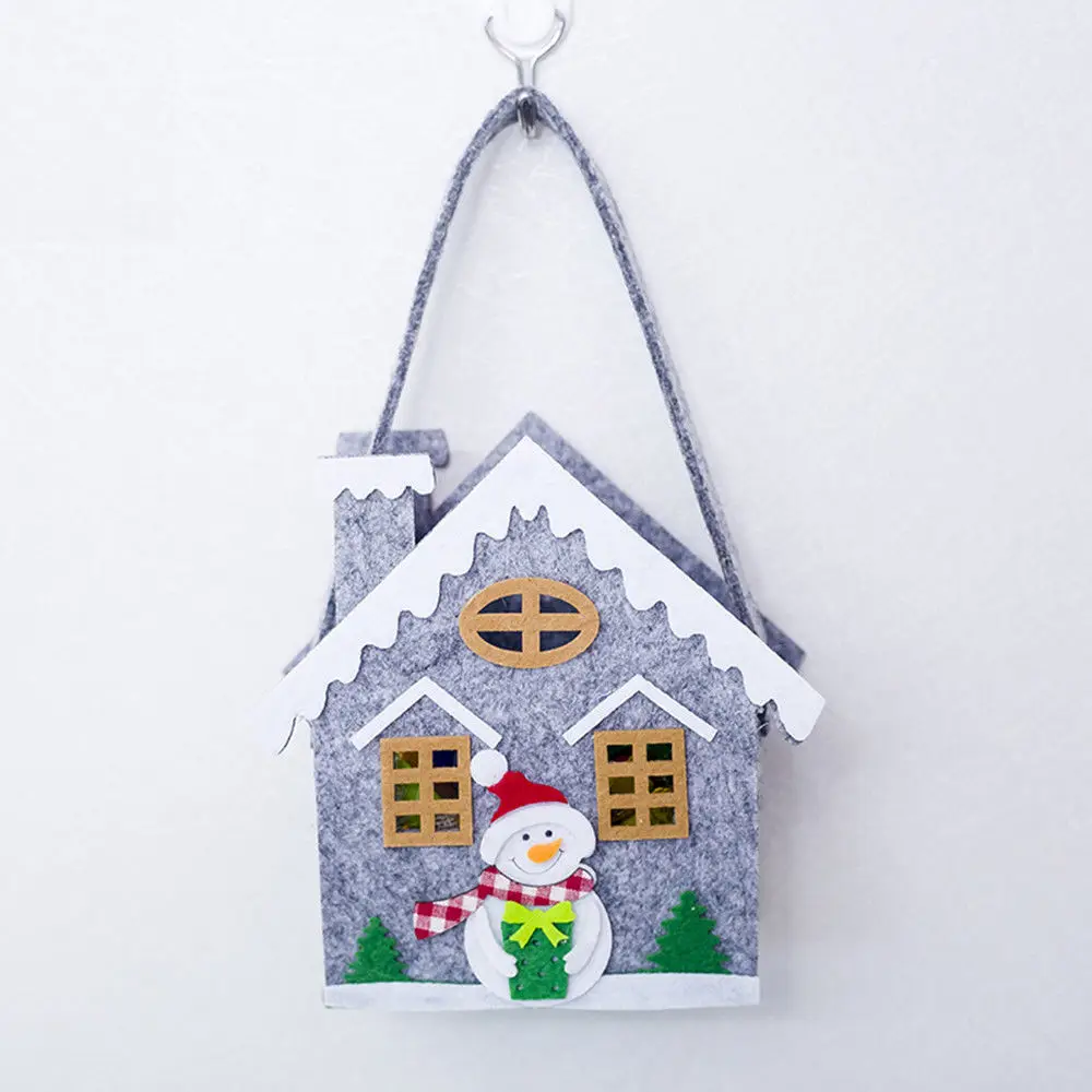 Xmas Санта Клаус подарочные пакеты с Рождеством Сумка-снеговик с конфетами Свадебная вечеринка Декор - Цвет: c