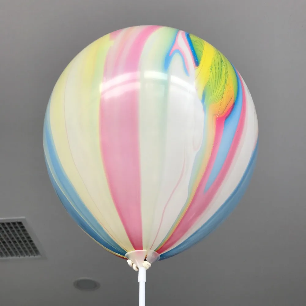 10pcs Lot 12inch Tie Dye Balloon Round Rainbow Printed Latex