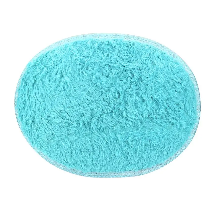 Горячая распродажа Новые поступления 30*40 см Противоскользящий пушистый ворсистый ковер для дома спальни ванной комнаты# 1DQ - Цвет: Blue